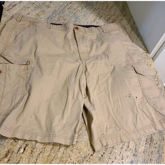 Lot of 2 Izod Saltwater & World Wide Sportsman Men 42 Shorts Cargo Tan Gray - Picture 8 of 16